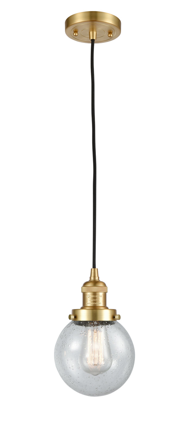 Innovations 201C-SG-G204-6 One Light Mini Pendant, Satin Gold