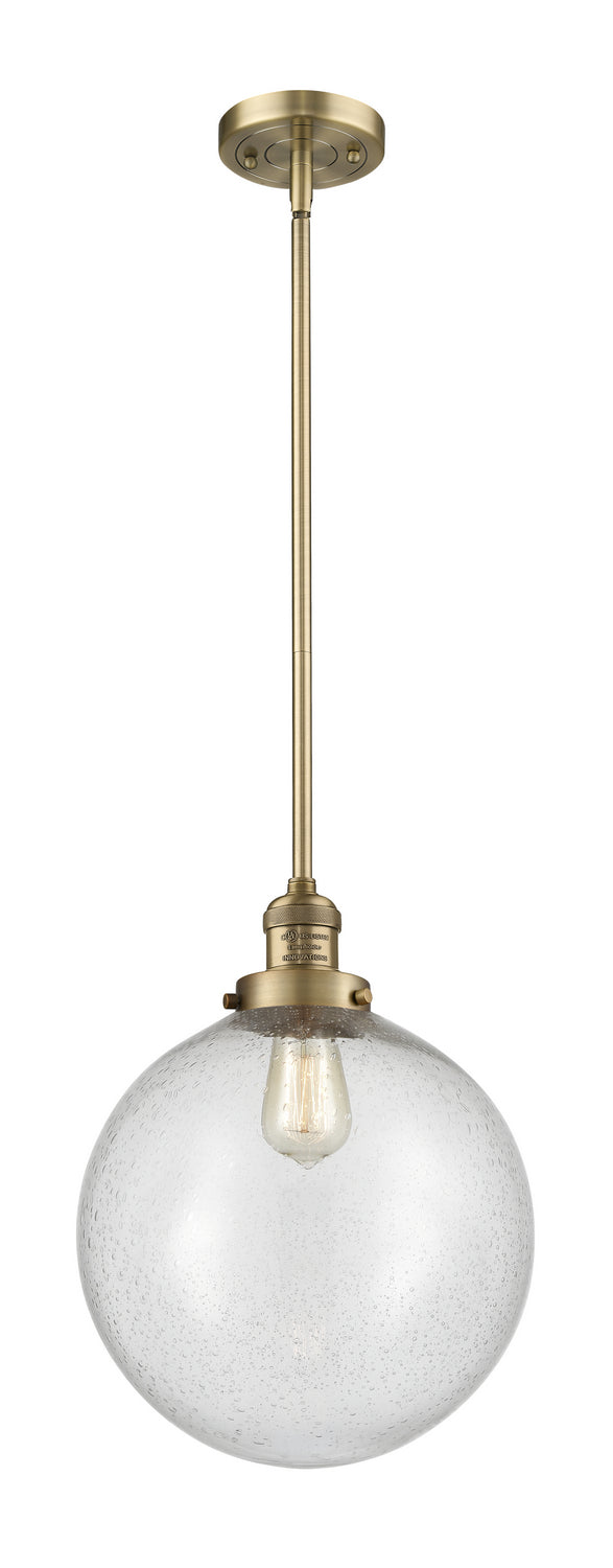 Innovations 201S-BB-G204-12 One Light Mini Pendant, Brushed Brass