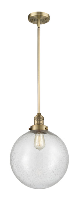 Innovations 201S-BB-G204-12 One Light Mini Pendant, Brushed Brass