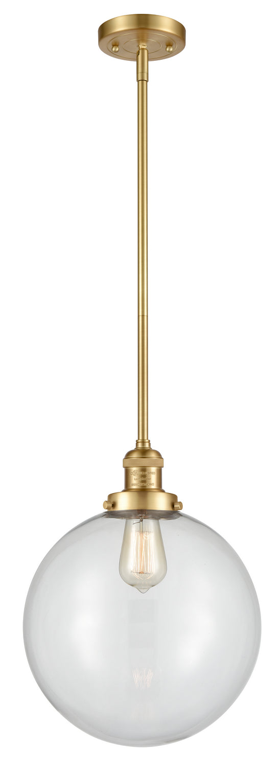 Innovations 201S-SG-G202-12 One Light Mini Pendant, Satin Gold