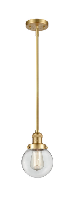 Innovations 201S-SG-G202-6 One Light Mini Pendant, Satin Gold