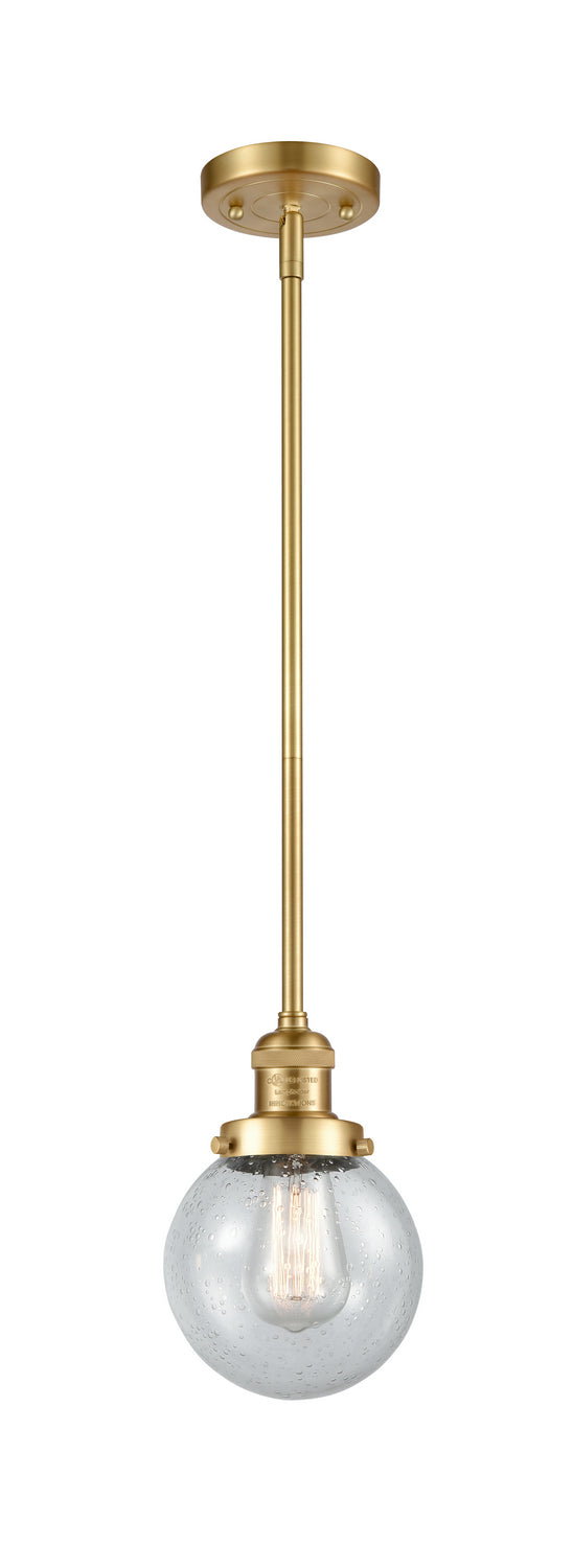 Innovations 201S-SG-G204-6 One Light Mini Pendant, Satin Gold