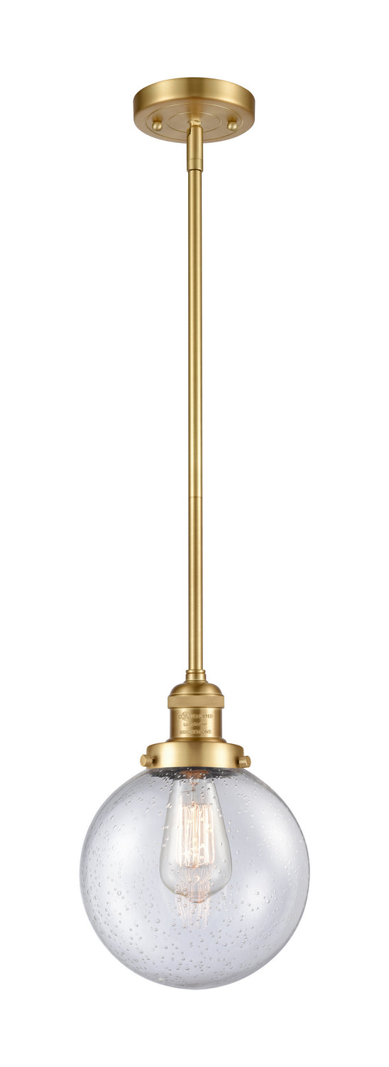 Innovations 201S-SG-G204-8 One Light Mini Pendant, Satin Gold