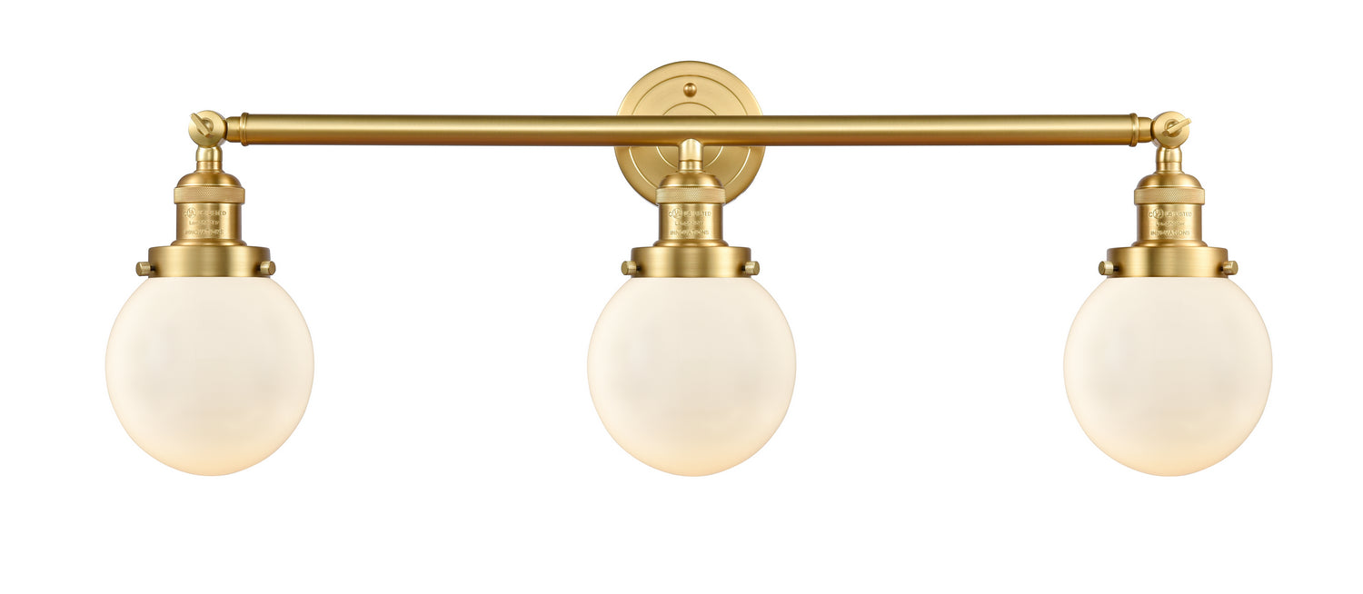 Innovations 205-SG-G201-6 Three Light Bath Vanity, Satin Gold