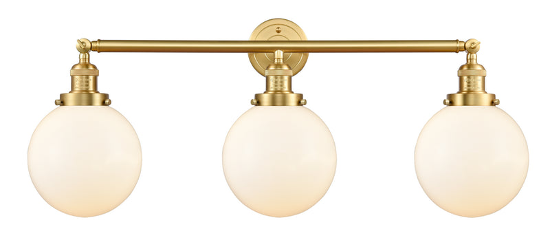 Innovations 205-SG-G201-8 Three Light Bath Vanity, Satin Gold
