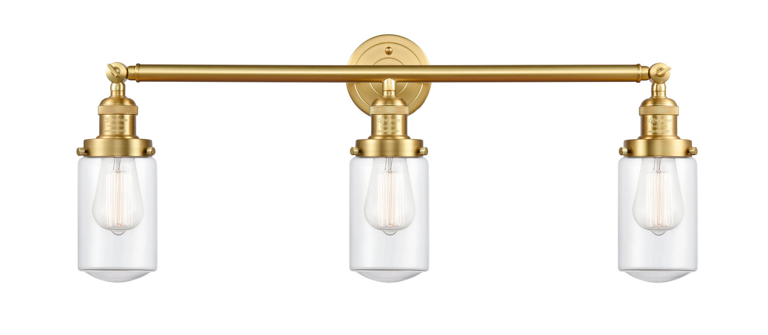 Innovations 205-SG-G312 Three Light Bath Vanity, Satin Gold
