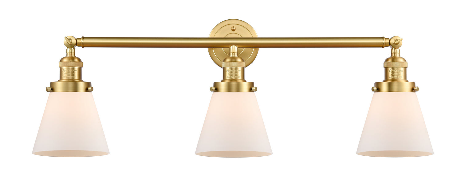 Innovations 205-SG-G61 Three Light Bath Vanity, Satin Gold