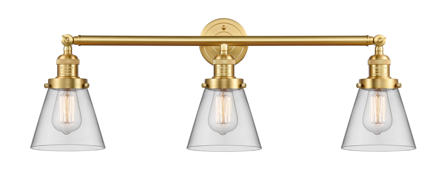 Innovations 205-SG-G62 Three Light Bath Vanity, Satin Gold