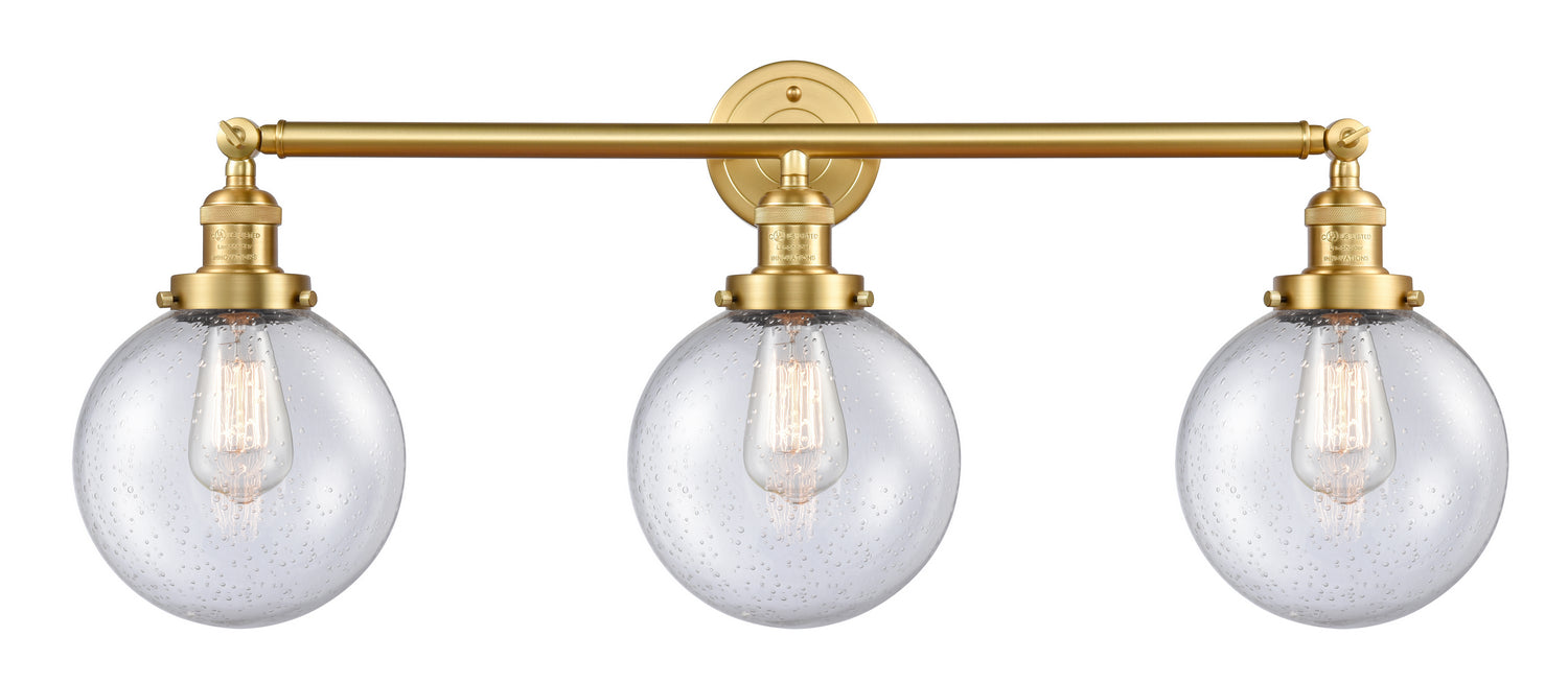 Innovations 205-SG-G204-8 Three Light Bath Vanity, Satin Gold