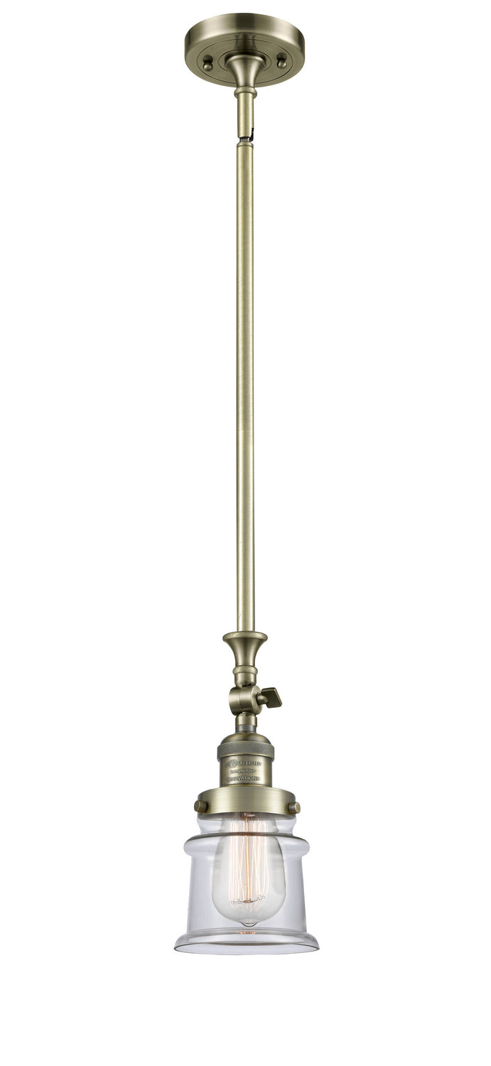 Innovations 206-AB-G182S One Light Mini Pendant, Antique Brass
