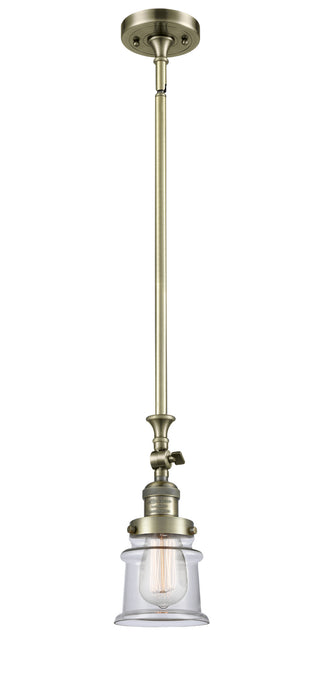 Innovations 206-AB-G182S One Light Mini Pendant, Antique Brass