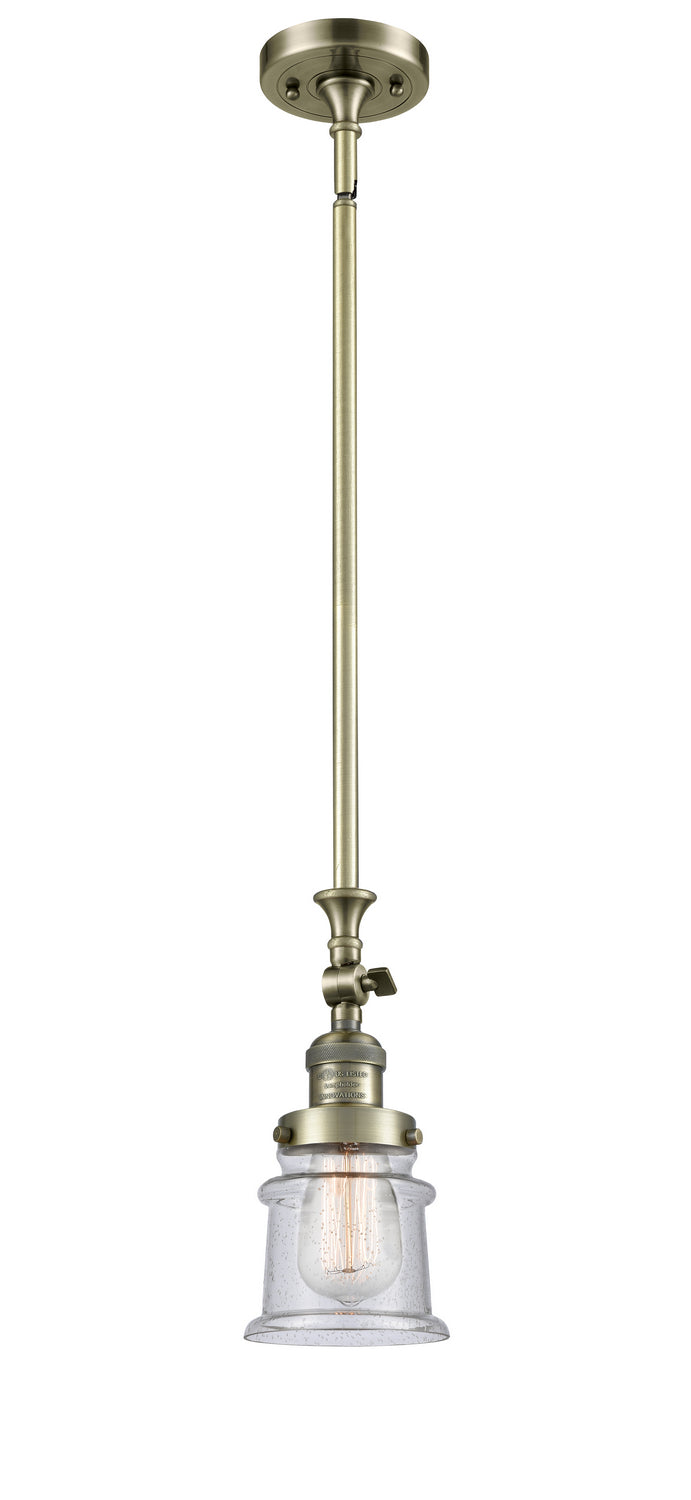 Innovations 206-AB-G184S One Light Mini Pendant, Antique Brass