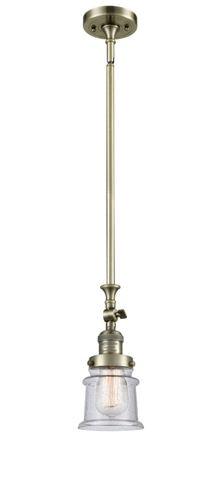 Innovations 206-AB-G184S One Light Mini Pendant, Antique Brass