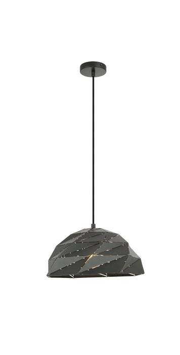 Matteo Lighting C72701DG One Light Pendant, Dark Grey