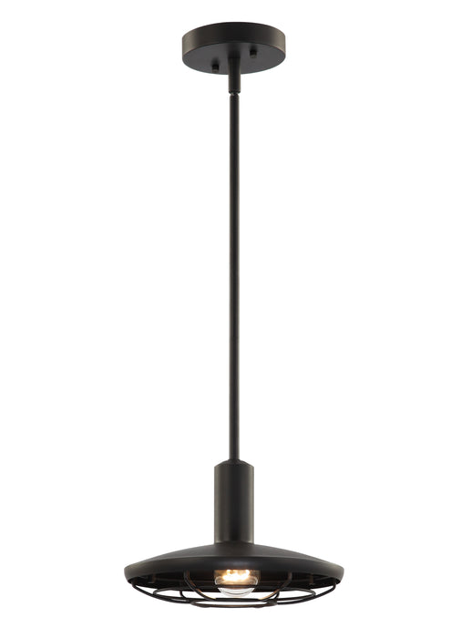 Matteo Lighting C75701MB One Light Pendant, Matte Black