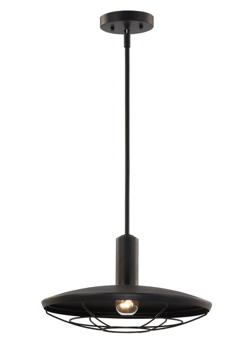 Matteo Lighting C75711MB One Light Pendant, Matte Black