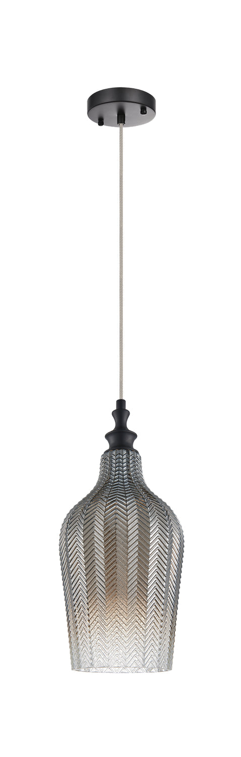 Matteo Lighting C80101SM One Light Pendant, Smoke