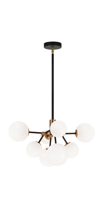 Matteo Lighting C83008AGOP LED Chandelier, Aged Gold Brass