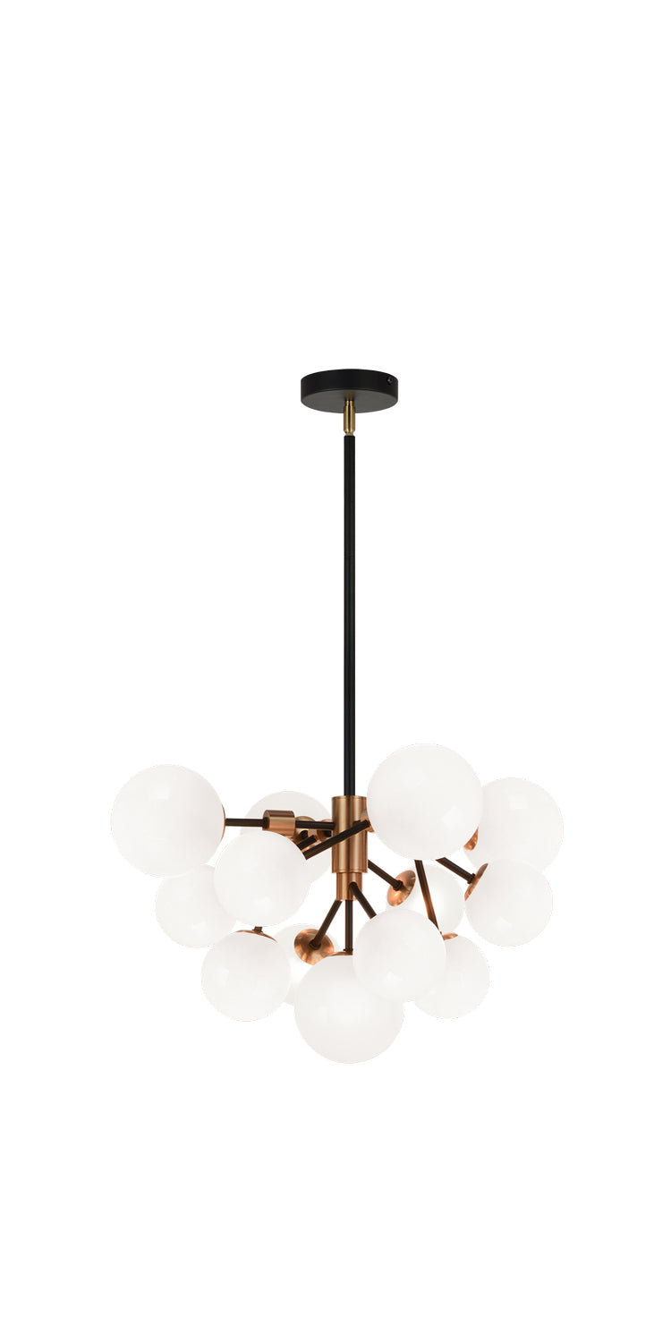 Matteo Lighting C83013AGOP LED Chandelier, Aged Gold Brass