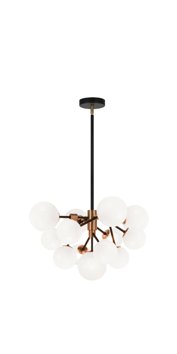 Matteo Lighting C83013AGOP LED Chandelier, Aged Gold Brass