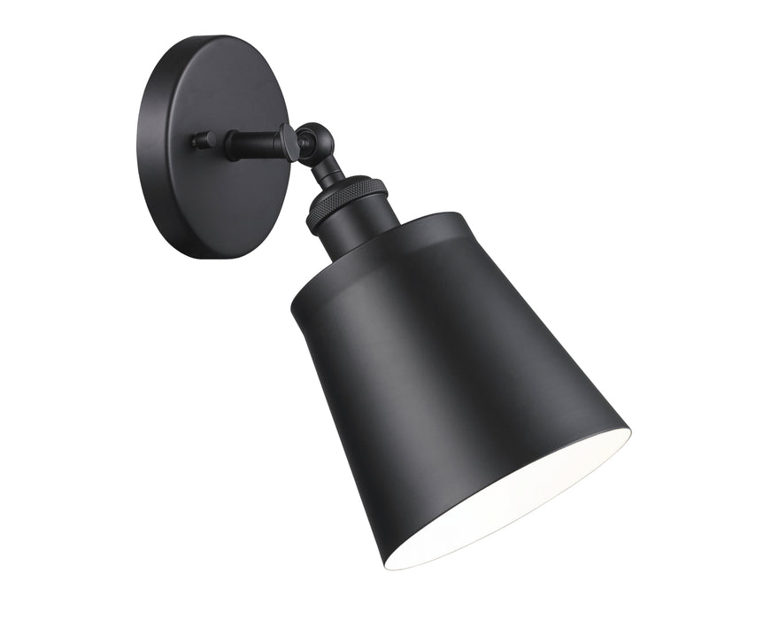 Matteo Lighting S08201BK One Light Wall Sconce, Black