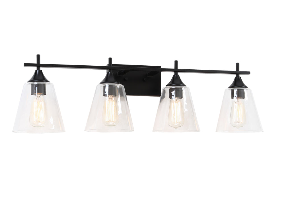 Matteo Lighting S09804BK Four Light Wall Sconce, Black