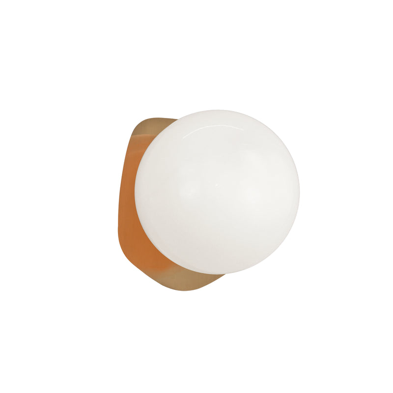 Matteo Lighting S15711AGOP One Light Wall Sconce, Aged Gold Brass