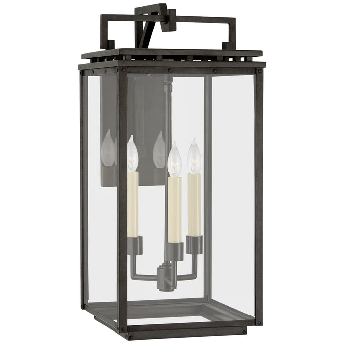 Visual Comfort Signature CHO 2612AI-CG Three Light Wall Lantern, Aged Iron