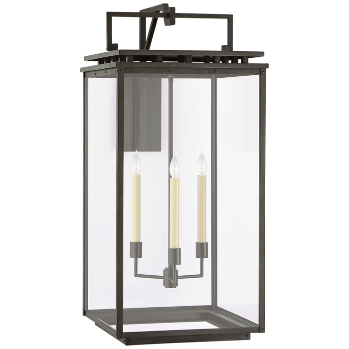 Visual Comfort Signature CHO 2614AI-CG Three Light Wall Lantern, Aged Iron