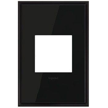 Legrand AWC1G2BLN4 Wall Plate, Black