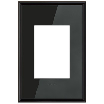 Legrand AWC1G3BLN4 Wall Plate, Black