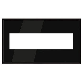 Legrand AWC4GBLN4 Wall Plate, Black
