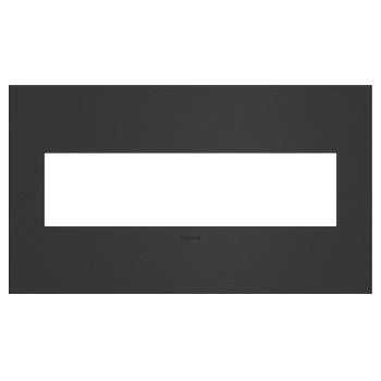 Legrand AWC4GSBL4 Wall Plate, Black