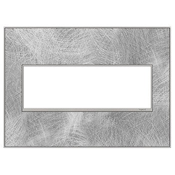 Legrand AWM3GSP4 Gang Wall Plate, Spiraled Stainless