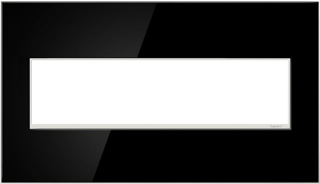 Legrand AWM4GBLS4 Gang Wall Plate, Black