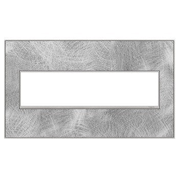 Legrand AWM4GSP4 Gang Wall Plate, Spiraled Stainless