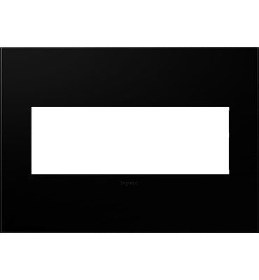 Legrand AWP3GNK4 Gang Wall Plate, Black