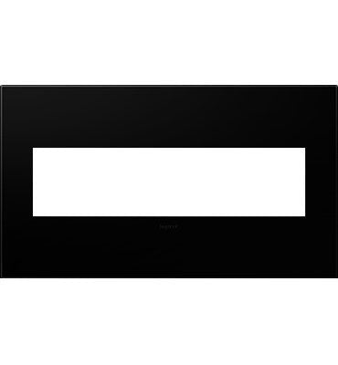 Legrand AWP4GNK4 Gang Wall Plate, Black