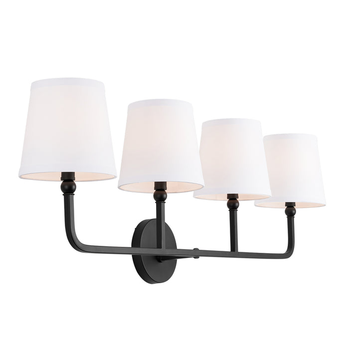 Capital Lighting 119341MB-674 Four Light Vanity, Matte Black