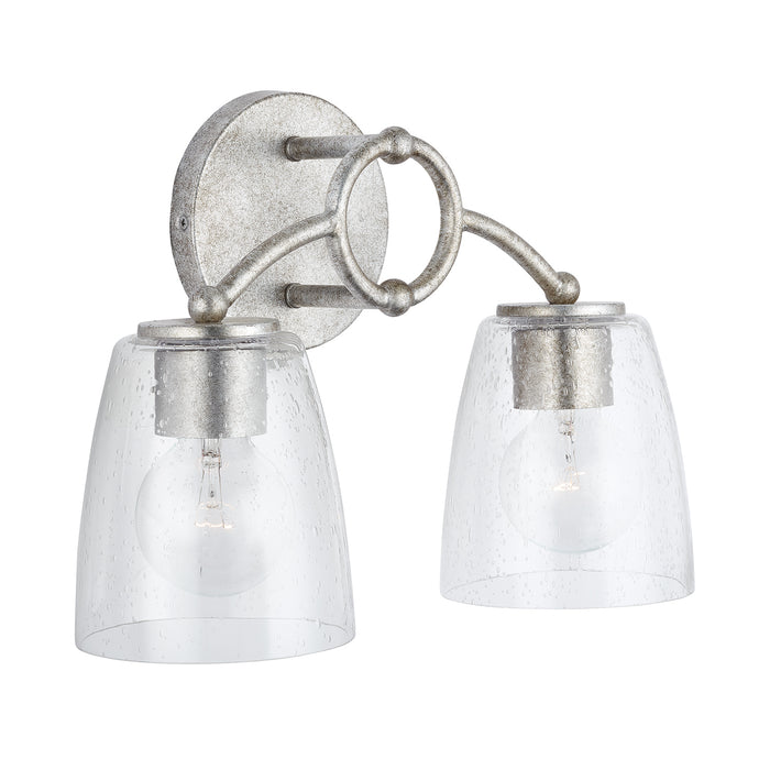 Capital Lighting 137921AS-488 Two Light Vanity, Antique Silver