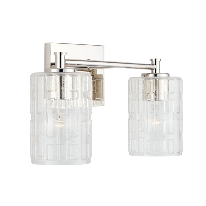 Capital Lighting 138321PN-491 Two Light Vanity, Polished Nickel