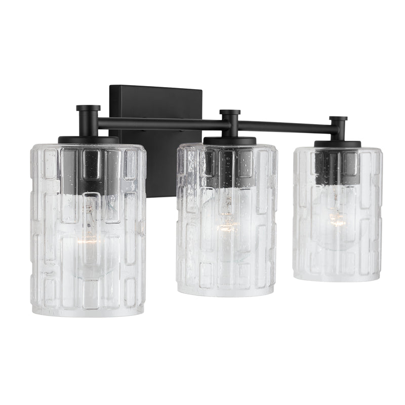 Capital Lighting 138331MB-491 Three Light Vanity, Matte Black