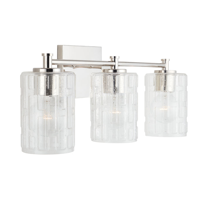Capital Lighting 138331PN-491 Three Light Vanity, Polished Nickel
