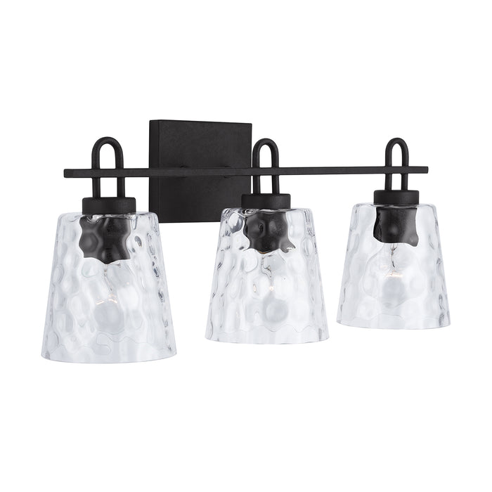 Capital Lighting 138332BI-492 Three Light Vanity, Black Iron