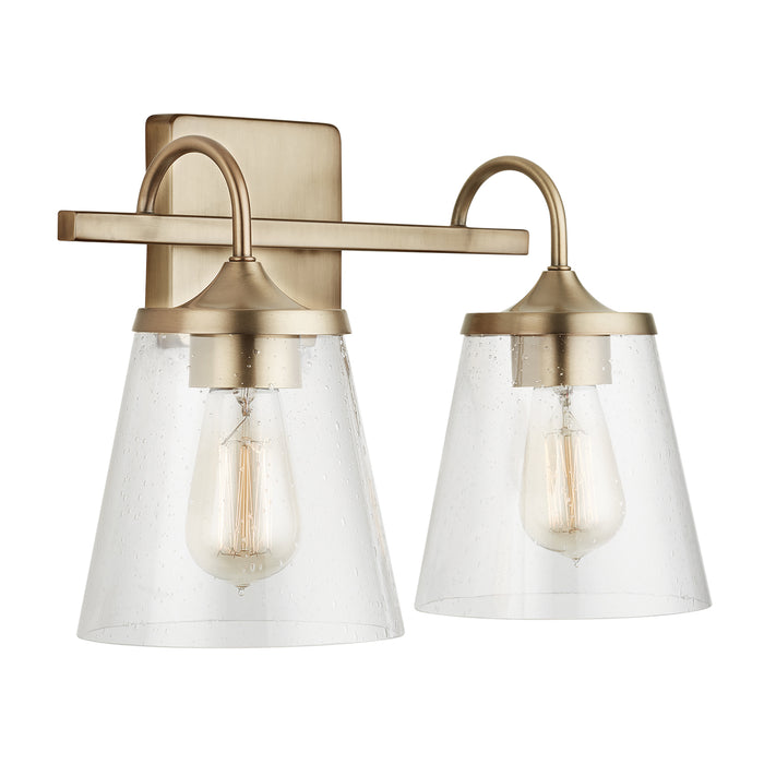 Capital Lighting 139122AD-496 Two Light Vanity, Aged Brass