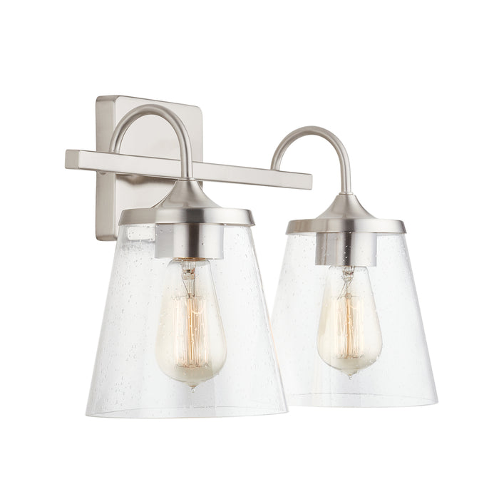 Capital Lighting 139122BN-496 Two Light Vanity, Brushed Nickel