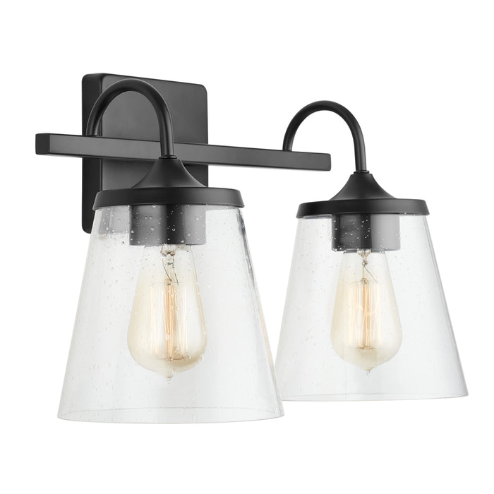 Capital Lighting 139122MB-496 Two Light Vanity, Matte Black