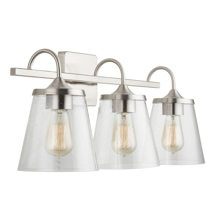 Capital Lighting 139132BN-496 Three Light Vanity, Brushed Nickel