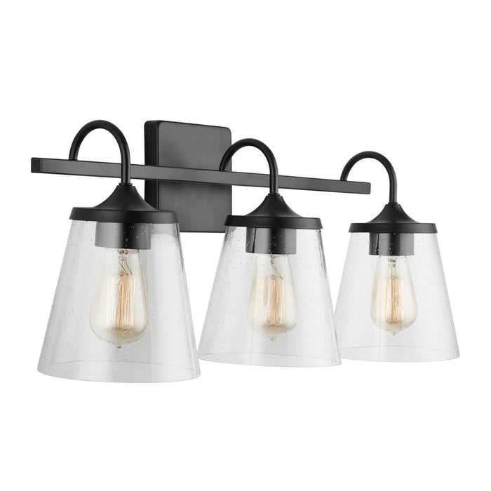 Capital Lighting 139132MB-496 Three Light Vanity, Matte Black