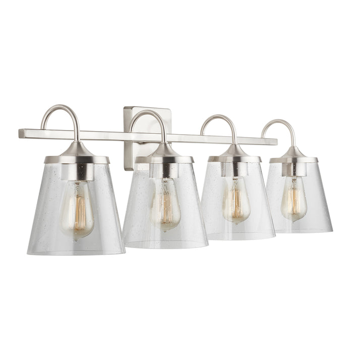Capital Lighting 139142BN-496 Four Light Vanity, Brushed Nickel